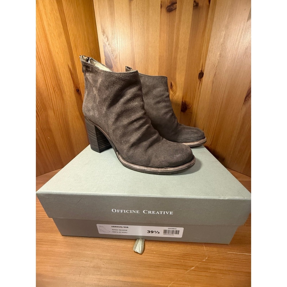 Officine Creative Vernon 008 Ringo Reverse Suede Ankle Boots Brown EU 39.5